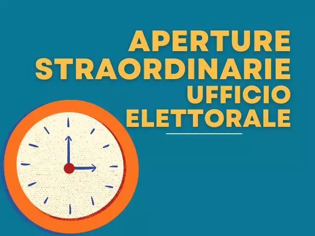 Aperture straordinarie ufficio elettorale